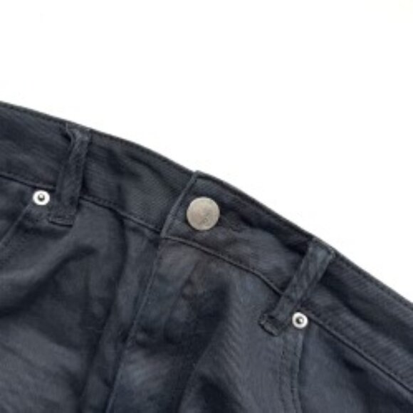 Ashley Mason Distressed High Rise Black Shorts | Size 13 - Picture 5 of 6